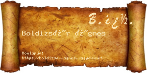 Boldizsár Ágnes névjegykártya